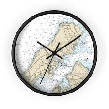 Greenport Nautical Chart Wall Clock Chart Mugs