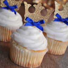 Made this to match baby shower decor. Crown Cupcake Toppers Ships In 1 3 Business Days Royal Prince Baby Shower Decorations 12ct Walmart Com Walmart Com