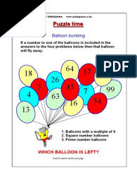 Does your math class have bored students? Maths Puzzle Pdf