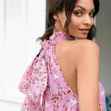 RHODE Julia Dress in Pink Eden