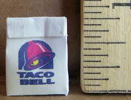 Round up your total to the nearest dollar and donate the difference to the taco bell foundation to empower youth to discover and pursue their career and educational pathways to ignite change in their communities. Dollhouse Miniature Taco Bell Bag 1 12 Scale Food Groceries Dolls Bears