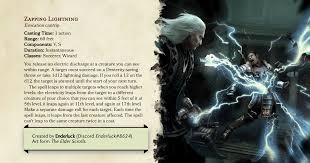 New Cantrip Zapping Lightning Spells Collection Dndhomebrew