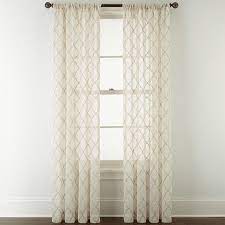 Jcpenney Home Piper Rod Pocket Sheer Curtain Panel Grommet Top Curtains Sheer Curtain Panels Panel Curtains