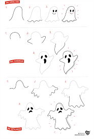 How To Draw 3 Einfache Zeichenanleitungen Fur Ein Gespenst Sketchnote Love