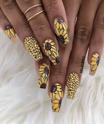Nail summer basic nails simple nails solid color nails. Easy And Fun Spring Nail Designs Sunflower Nail Art Handmade Terri
