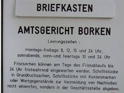 Check spelling or type a new query. Amtsgericht Borken Nacht Brief Kasten