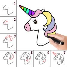 Más de 1000 ideas sobre animales faciles de dibujar en pinterest. Dibujos Faciles De Unicornios Paso A Paso Y Kawaii
