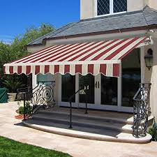 This deck canopy option has the ability to protect up to 2,000 square feet of dining or entertainment space! Super Deal Manual Retractable Patio Deck Awning Sunshade Shelter Rain Shelter Outdoor Canopy Balcony Canopy Decorative 8 2 X6 5 Burgundy Beige Buy Online In Antigua And Barbuda At Antigua Desertcart Com Productid 58921152