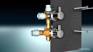 Fantini i balocchi unterputz einhebelmischer dusche oder badewanne rot chrom 6006 384b02. Montage Unterputz Wanne Brause Thermostat Mit 3x Ausgang Youtube