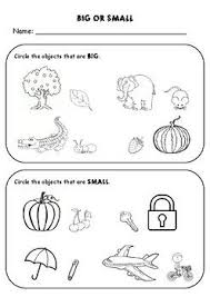 Big And Small Math Worksheet Math Worksheet Worksheets Big And Small