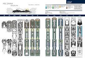 Just move your mouse over any stateroom and a pop up will appear with detail information, including a full description and floor layout, and a link to pictures and/or videos. Msc Divina Deckplan Schiffsrundgang