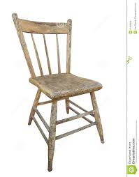old wooden kitchen chair isolated