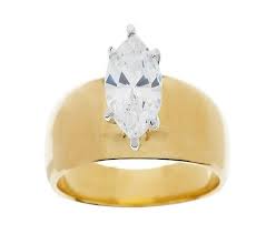 At the wedding band shop you can choose from dublin's largest online selection of wedding rings. Diamonique Sterling Or 14k Gold Clad 2 Ct Marquise Wide Band Ring Qvc Com