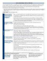 Maybe you would like to learn more about one of these? Occupational Profile Template Docx Aota Occupational Profile Template U201cthe Occupational Profile Is A Summary Of A Client U2019s Occupational History Course Hero