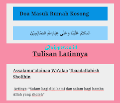 Doa Masuk Rumah Dan Keluar Rumah Tulisan Arab Dan Artinya