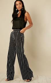 Black And White Square Pants Outfit Ideas Black And White Stripe Palazzo Pants By Love Black And White Pants Stripe Pants Outfit Pants Outfit Work