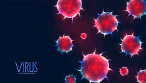 Simboli colorati malattia gradiente in semplice stile astratto. Infezione Da Virus O Sfondo Di Malattia Batterica Vettore Gratis