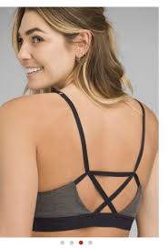 New PrAna Elisha High Neck Sports Bra Black Small Yoga