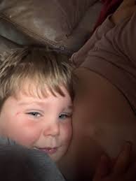 A slow morning with my boy before going into work. His heart is already  wrapped around his little brother! ♥️