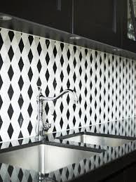 Black And White Mosaic Tile Backsplash Black And White Trellis Pattern Mosaic Tile On A Kitchen Backplash See Cococozy Kitche Black White Kitchen Black And White Backsplash Patterned Kitchen Tiles