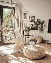 Indoor Hammock Chair Rattan Swing And Indoor Plants Livingroom Room Decor Home Home Decor