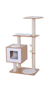 Another option for a cat condo: Amazon Com Pawhut 9 Adjustable Height Floor To Ceiling Vertical Cat Tree Brown And White Pet Supplies