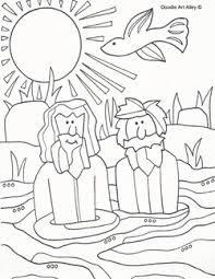 Baptism coloring page © 2009 c.m.w. Baptism Of Jesus Coloring Pages Religious Doodles