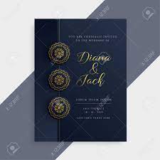 Our online design tool lets you choose your preferred size, shape, color palette, and style to match your special event. Luxury Wedding Invitation Card Design In Dark And Gold Color Royalty Free Cliparts Vectors And Stock Illustration Image 106306376