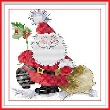First cut a rectangle of fabric for your gift bag. Amazon Com Cross Stitch Kits Santa Claus Christmas Awesocrafts Easy Patterns Cross Stitching Embroidery Kit Supplies Christmas Gifts Stamped Or Counted Santa Claus 4 Stamped