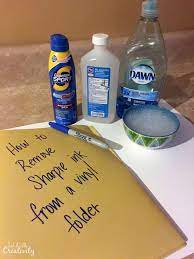 How To Remove Permanent Sharpie Ink From Vinyl Folders Back To School Tips Just A Little Creativity
