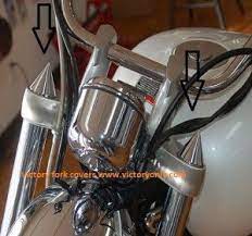Victory Motorcycle Fork Covers Spike Black Or Chrome Custom Victory Only Motorcycle Custom Parts Accessories Aftermarket Victory Motorcycle Victory Vegas Bike Brands