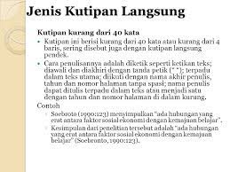 Kenali contoh kutipan langsung dan tidak langsung yang baik dan benar. Mengutip Dan Menulis Daftar Rujukan Ppt Download