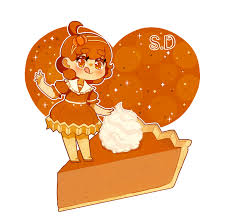 Pumpkin Pie By Vocaloid Mirai Dibujos Kawaii Tiernos Dibujos Kawaii Comida Kawaii