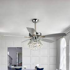 From white ceiling fans and black ceiling fans to brushed nickel and bronze, factor in color with design to achieve the perfect look for your space. 52 Modern Crystal Ceiling Fan Light W Remote Control Reversible Chandelier Fan Ebay