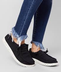 Hey dude shoes offer comfortable and lightweight canvas styles at excellent prices! Hey Dude Wendy Shoe Women S Shoes In Black Buckle
