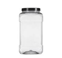 Wholesale 2170ml 73oz PET square Big Nuts Cookies Candy Plastic Jars for  Food Storage Packaging