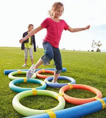 7 Outdoor Pool Noodle Games Kids Obstacle Course Outdoor Kids Backyard Games