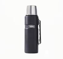 Garrafa Térmica Pampas Preta com Alça Thermos - 1,2l