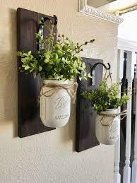 Mason Jar Hanging Planter Home Decor Wall Decor Rustic Etsy Mason Jar Decorations Mason Jar Sconce Hanging Mason Jars