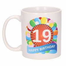 Cadeau 19 Jaar Mok Beker Ballon Thema Fun En Feest
