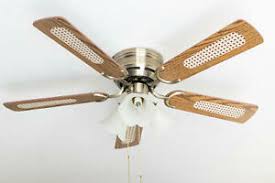 You can install a fan yourself. Flush Mount Ceiling Fan Light Kisa Deluxe Brass 105cm 42 Blades Oak Walnut Ebay