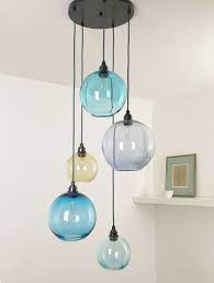 Multi Pendant Chandelier Mid Century Modern Cluster Dining Room Light Fixture Pendant Lighting Dining Room Cluster Pendant Lighting Blown Glass Pendant Light