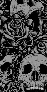 Black Rose And Dry Head Wallpapers Siyah Black Duvar Kagidi Graffiti Cizim Egitimleri Vintage Posterler