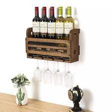 Check spelling or type a new query. Wall Mounted Wooden Wine Rack 5 Wine Bottles And 4 Stem Glasses Holder Wine Cork Storage Rack Buy Wine Storage Wall Mounted Wine Rack Wood Wall Mounted Wine Rack Product On Alibaba Com