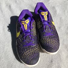 Fearless uk 8 us 9 basketball bryant purple. Nike Shoes Kobe Bryant Nike Basketball Shoes Purple And Gold Poshmark