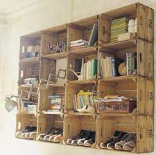 Rak Buku Dan Barang Barang Darj Box Kayu Bekaa Apple Crate Shelves Crate Shelves Home Decor