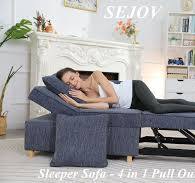 Amazon.com: SEJOV Sofá cama convertible 4 en 1, sofá biplaza ...
