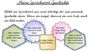 Überlege dir bei bild eins genau: Sprichwort Geschichte Unsere Schule Org