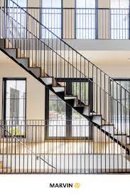 Open Corner Staircase Industrial Stairs Design Courtyard House Plans Central Staircase