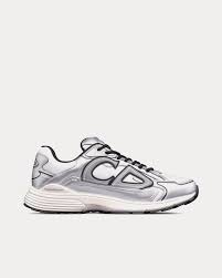 Dior B30 White Mesh and Silver-Tone Metallic Calfskin Low Top Sneakers -  Sneak in Peace